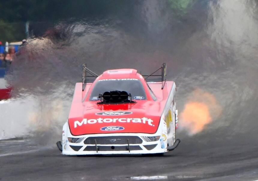 Bob Tasca III fell in the second round in the NHRA U.S. Nationals at Indianapolis. Bob Tasca III fell in the second round in the NHRA U.S. Nationals at Indianapolis.
